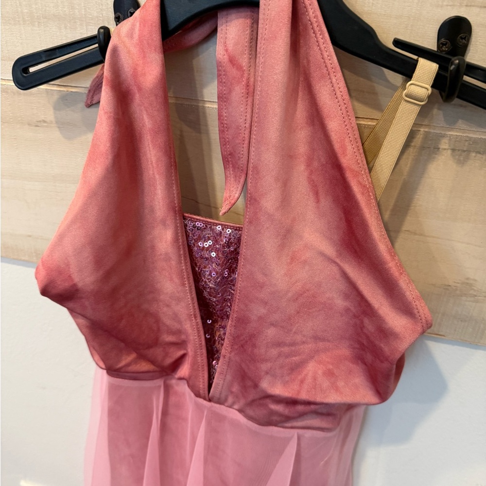 Revolution Dancewear Let Her Go pink halter lyrical dance costume, SA - Picture 6 of 8